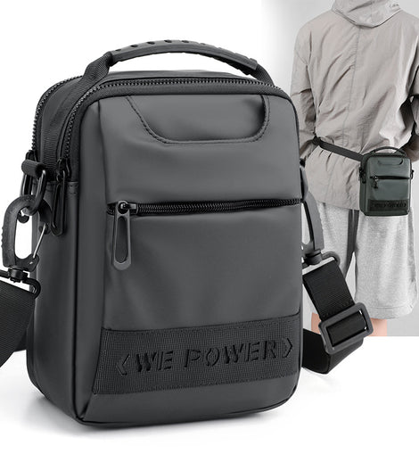 Wepower New Simple Men's Small Bag Fashionable Crossbody Bag Wearing Belt Hanging Bag Portable Shoulder Carry-on Bag