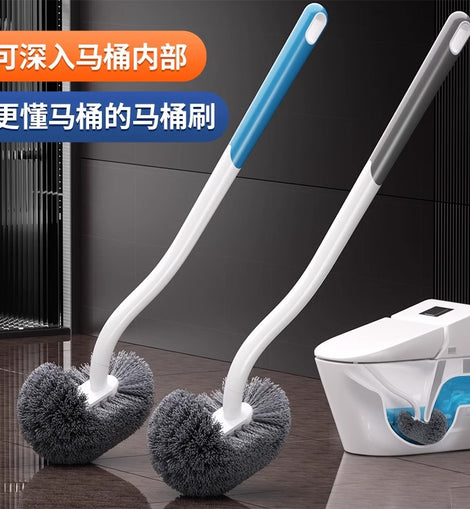 Toilet Brush for Home Bathroom Cleaning, Long Handle Wall-Mounted Cleaning Brush, No Dead Corners