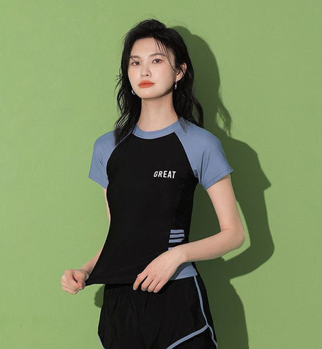 Women's Swimsuit Summer Split Casual Sports Super Fairy Ins Student Conservative Slimming Look Belly-Covering Swimming Pool Swimming Equipment