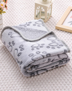 Cross-border pet blanket mat cat and dog flannel blanket autumn and winter warm blanket pet sleeping mat wholesale