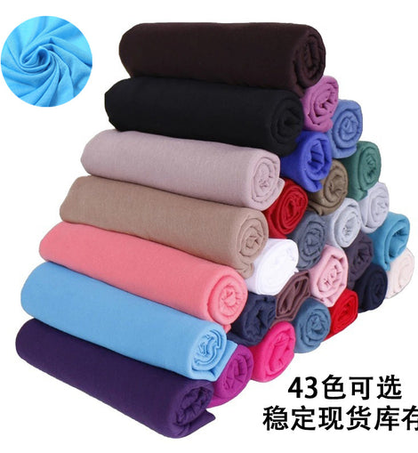 New cross-border hot-selling solid color modal cotton jersey long scarf autumn and winter mercerized cotton warm headscarf women's scarf