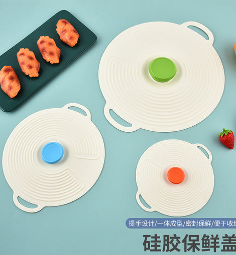 Casual Style Silicone Fresh-Keeping Lid, Sealed Bowl Lid, Meal Lid, Basin Lid, Plate Lid, Microwave Oven Splash-Proof Lid