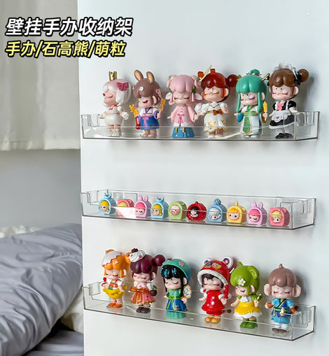 Blind Box Storage Wall Hanging Punch-free Display Stand Acrylic Bubble Mate Hand-made Box Lego Building Blocks Shelf