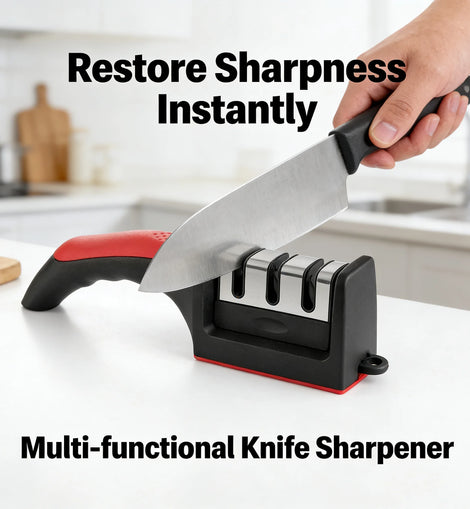 Sharp in 8 Seconds Knife Sharpener Non-Slip Handle Multifunctional Tool for Kitchen Home