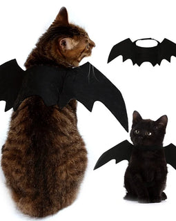 Halloween Cute Pet Clothes Black Bat Wings Harness Costume Cosplay Cat Dog Halloween Party for Pet Supplies