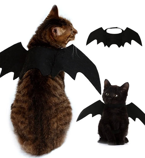 Halloween Cute Pet Clothes Black Bat Wings Harness Costume Cosplay Cat Dog Halloween Party for Pet Supplies