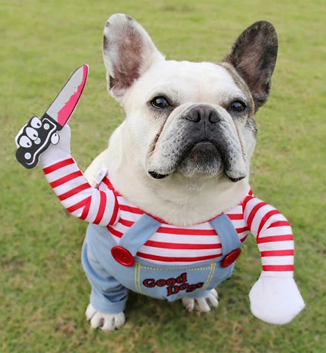 Halloween Dog Costume Funny Pet Clothes Adjustable Dog Cosplay Apparel Novelty Clothing for Medium Large Dogs French Bulldog Pug