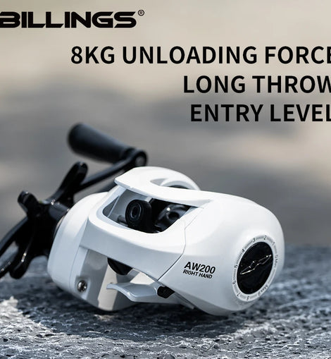 BILLINGS Baitcasting Reel 8KG Max Drag 6.3:1 Gear Ratio Magnetic Brake System Baitcaster Fishing Reel, Freshwater & Saltwater Casting Reel for Fishing