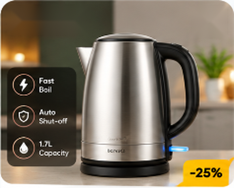1.7L Stainless Electric Kettle